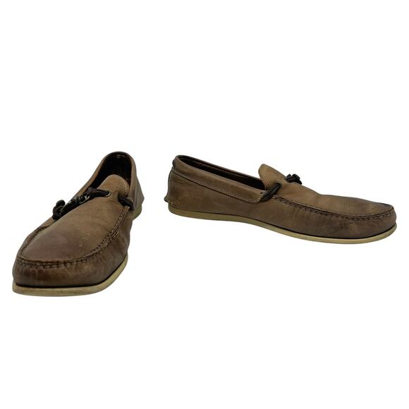 John Varvatos‎ USA Leather Driving Loafers Brown Metal Bit Moc Toe Mens 10M main image 12